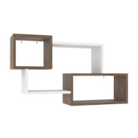 Настенная полка Hanah Home Ayder Walnut White фото №2 — интернет-магазин Desire.md