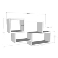 Настенная полка Hanah Home Ayder Walnut White фото №3 — интернет-магазин Desire.md