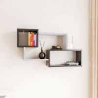 Настенная полка Hanah Home Ayder Anthracite White