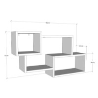 Настенная полка Hanah Home Ayder Anthracite White фото №3 — интернет-магазин Desire.md