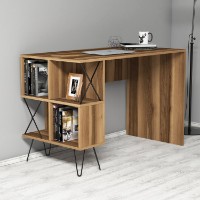 Masa de birou Hanah Home Extra Walnut imaginea #1 — magazin online Desire.md