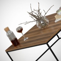 Журнальный столик Hanah Home Poly Walnut фото №2 — интернет-магазин Desire.md