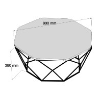 Măsuţă cafea Hanah Home Diamond Walnut imaginea #5 — magazin online Desire.md