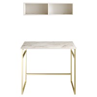 Masa de birou Hanah Home Gama White Gold imaginea #3 — magazin online Desire.md