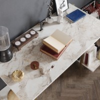 Masa de birou Hanah Home Reader White Gold imaginea #4 — magazin online Desire.md