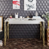 Masa de birou Hanah Home Tuna Gold imaginea #2 — magazin online Desire.md