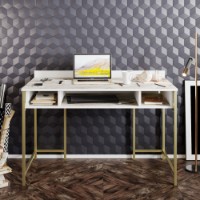Masa de birou Hanah Home Tumata Gold imaginea #2 — magazin online Desire.md