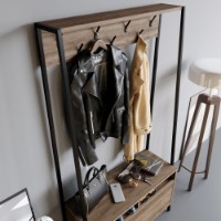 Antreu Hanah Home Devin Walnut Black imaginea #3 — magazin online Desire.md
