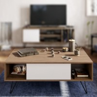 Журнальный столик Hanah Home Mistico Walnut White фото №2 — интернет-магазин Desire.md