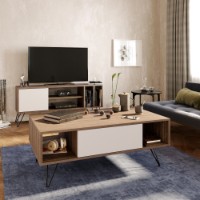 Журнальный столик Hanah Home Mistico Walnut White фото №5 — интернет-магазин Desire.md