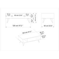 Журнальный столик Hanah Home Mistico Walnut White фото №7 — интернет-магазин Desire.md