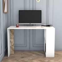 Masa de birou Hanah Home Lima White Marble imaginea #2 — magazin online Desire.md