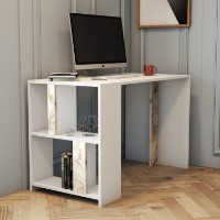 Masa de birou Hanah Home Lima White Marble imaginea #3 — magazin online Desire.md