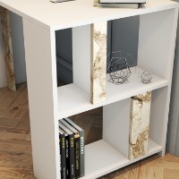 Masa de birou Hanah Home Lima White Marble imaginea #4 — magazin online Desire.md