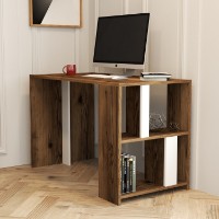 Письменный стол Hanah Home Lima Walnut White фото №1 — интернет-магазин Desire.md