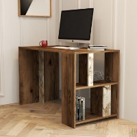 Masa de birou Hanah Home Lima Walnut White Marble
