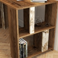Masa de birou Hanah Home Lima Walnut White Marble imaginea #4 — magazin online Desire.md