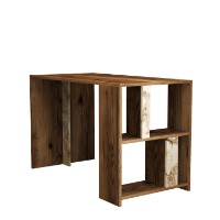 Masa de birou Hanah Home Lima Walnut White Marble imaginea #5 — magazin online Desire.md