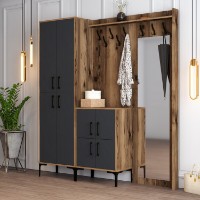 Antreu Hanah Home Berlin ABC Walnut Anthracite imaginea #2 — magazin online Desire.md