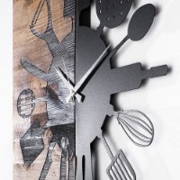 Ceas de perete Wallity Wooden Clock 32 imaginea #4 — magazin online Desire.md
