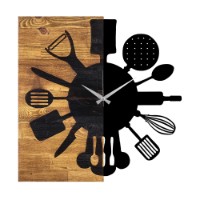Ceas de perete Wallity Wooden Clock 32 imaginea #5 — magazin online Desire.md