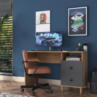 Masa de birou Rani HA109 Walnut Antracite imaginea #2 — magazin online Desire.md