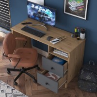 Masa de birou Rani HA109 Walnut Antracite imaginea #4 — magazin online Desire.md
