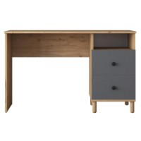 Masa de birou Rani HA109 Walnut Antracite imaginea #5 — magazin online Desire.md