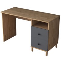 Masa de birou Rani HA109 Walnut Antracite imaginea #7 — magazin online Desire.md