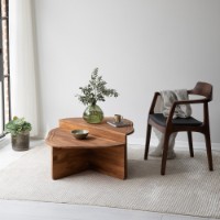 Set masute cafea Hanah Home Altopiano Chestnut