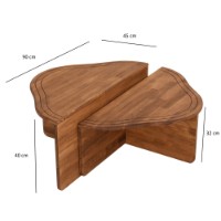 Set masute cafea Hanah Home Altopiano Chestnut imaginea #6 — magazin online Desire.md
