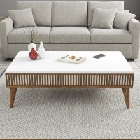 Журнальный столик Hanah Home Milan Walnut White фото №2 — интернет-магазин Desire.md