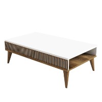 Журнальный столик Hanah Home Milan Walnut White фото №4 — интернет-магазин Desire.md