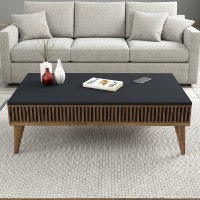 Журнальный столик Hanah Home Milan Walnut Anthracite фото №2 — интернет-магазин Desire.md