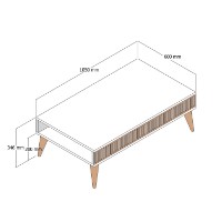 Журнальный столик Hanah Home Milan Walnut Anthracite фото №3 — интернет-магазин Desire.md