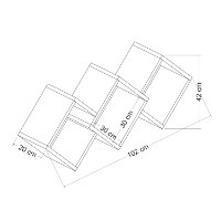 Настенная полка Hanah Home Galaxy White фото №6 — интернет-магазин Desire.md