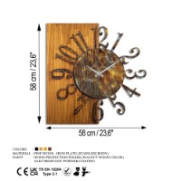 Ceas de perete Wallity Wooden Clock 7-A imaginea #8 — magazin online Desire.md
