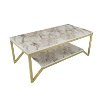 Măsuţă cafea Hanah Home Flora Gold White imaginea #3 — magazin online Desire.md
