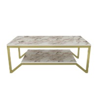Măsuţă cafea Hanah Home Flora Gold White imaginea #4 — magazin online Desire.md