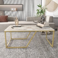 Măsuţă cafea Hanah Home Wendy White Gold