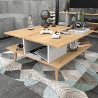 Măsuţă cafea Hanah Home Akya Oak White imaginea #3 — magazin online Desire.md