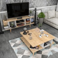 Măsuţă cafea Hanah Home Akya Oak White imaginea #4 — magazin online Desire.md