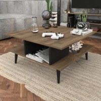 Măsuţă cafea Hanah Home Akya Walnut Black imaginea #4 — magazin online Desire.md