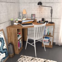 Masa de birou Hanah Home Floating Walnut