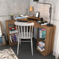 Masa de birou Hanah Home Floating Walnut imaginea #2 — magazin online Desire.md