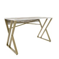 Masa de birou Hanah Home Gyza White Gold imaginea #4 — magazin online Desire.md