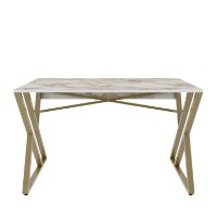 Masa de birou Hanah Home Gyza White Gold imaginea #5 — magazin online Desire.md