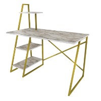 Masa de birou Hanah Home Admira White Gold imaginea #3 — magazin online Desire.md
