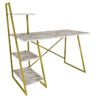 Masa de birou Hanah Home Admira White Gold imaginea #4 — magazin online Desire.md