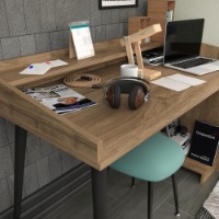 Masa de birou Hanah Home Vanessa Walnut imaginea #3 — magazin online Desire.md